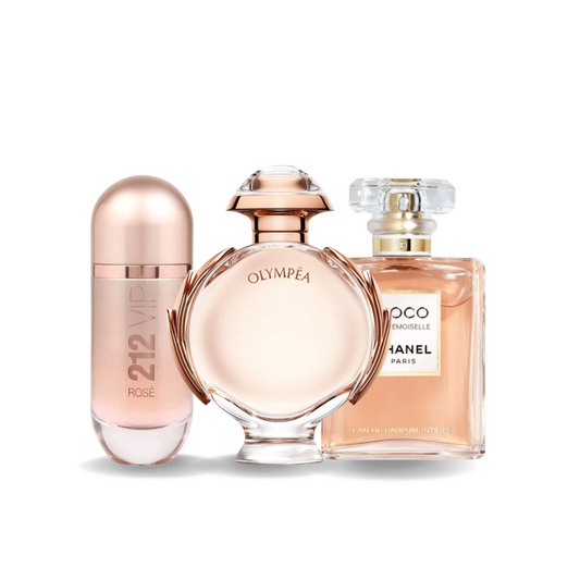 SADA 3 PARFUMOV: 212 VIP ROSÉ, OLYMPÉA, COCO MADEMOISELLE 100ML